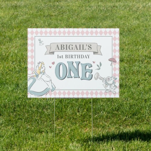 Alice in Wonderland Birthday Sign