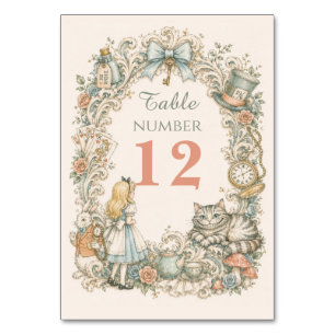 Alice in Wonderland Birthday Table Number