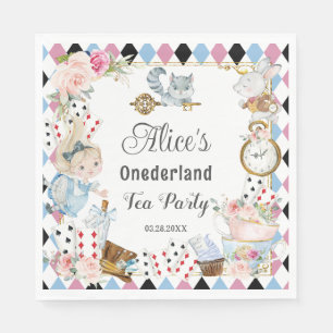 Alice in Wonderland Birthday Tea Party  Napkins