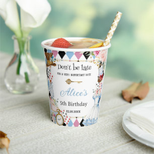 Alice in Wonderland Birthday Tea Party Paper Cups