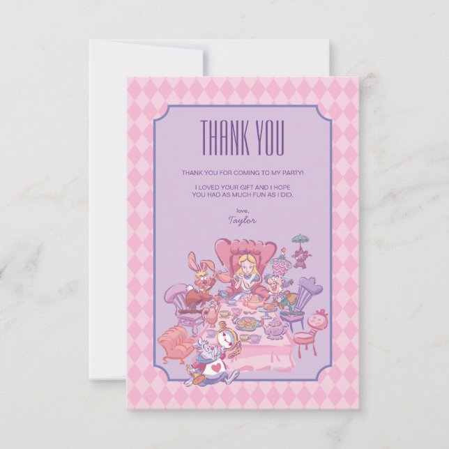 Alice in Wonderland | Birthday - Thank You (Front)