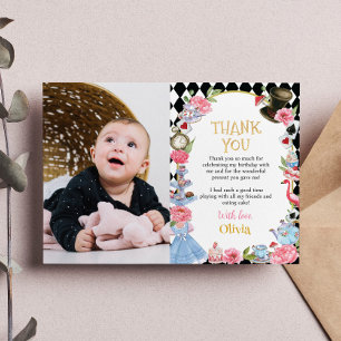Alice in Wonderland Birthday Thank You Card