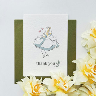 Alice in Wonderland Birthday Thank You Card