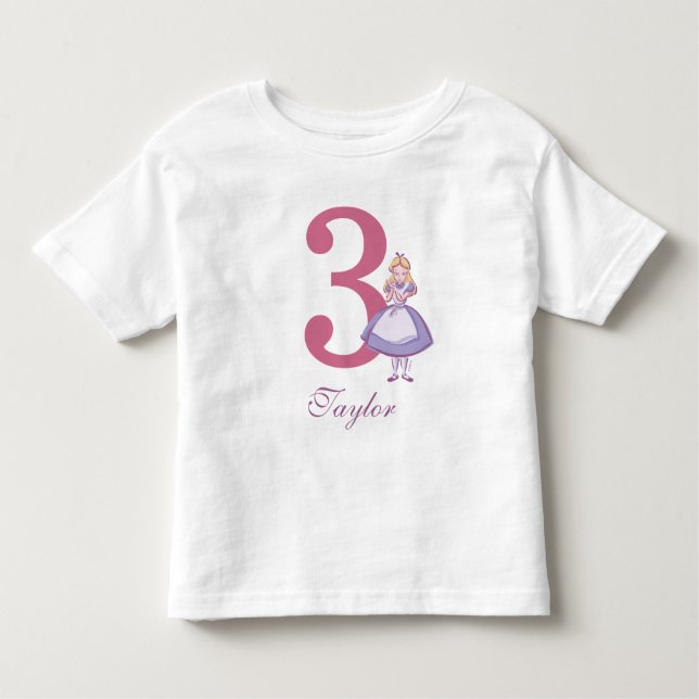 Alice in Wonderland  | Birthday Toddler T-shirt (Front)