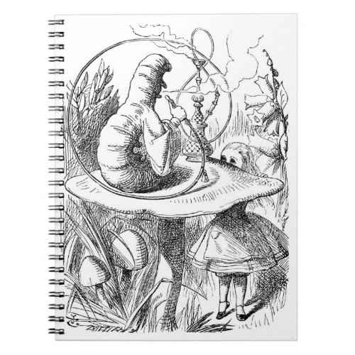 Alice in Wonderland Black and White Vintage Gifts Notebook