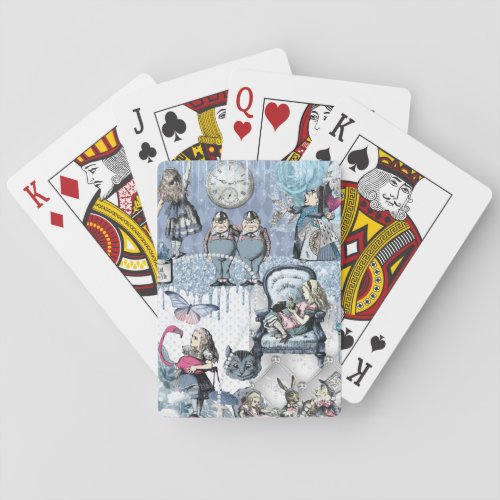 Alice in Wonderland Blue Ice Modern Poker Cards