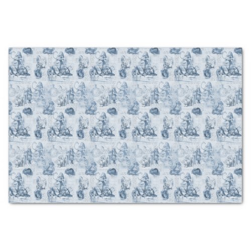 Alice in Wonderland Blue Vintage Book Tissue Paper