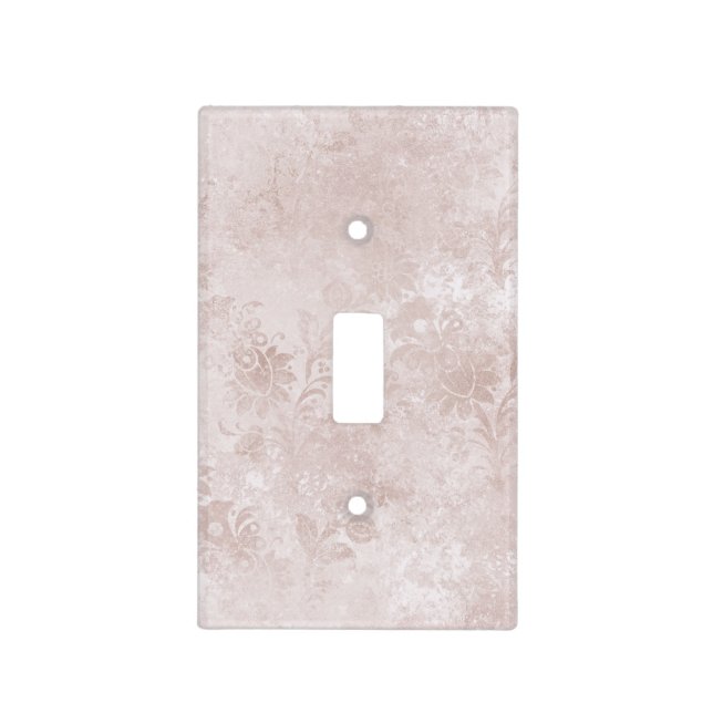 Alice in Wonderland Blush Floral Personalized Light Switch Cover (Front)