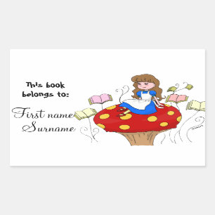 Alice in Wonderland Book Label