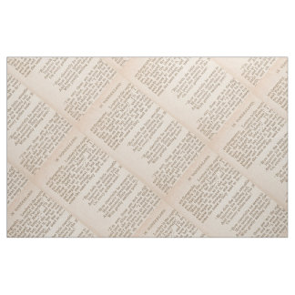 Alice in Wonderland Book Page Fabric