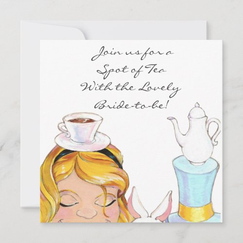 Alice In Wonderland Bridal or Baby Shower Invite