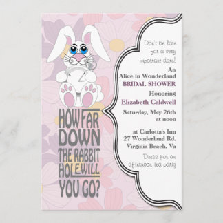 Alice in Wonderland Bridal Shower Invitation