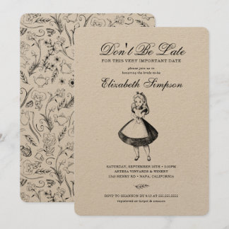 Alice in Wonderland Bridal Shower Invitation
