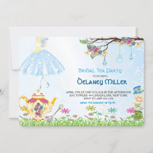 Alice in Wonderland Bridal Shower Invitation