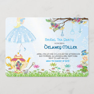 Alice in Wonderland Bridal Shower Invitation