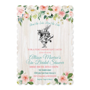 Alice in Wonderland Bridal Shower Invitation