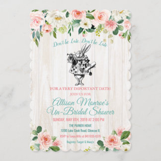 Alice in Wonderland Bridal Shower Invitation