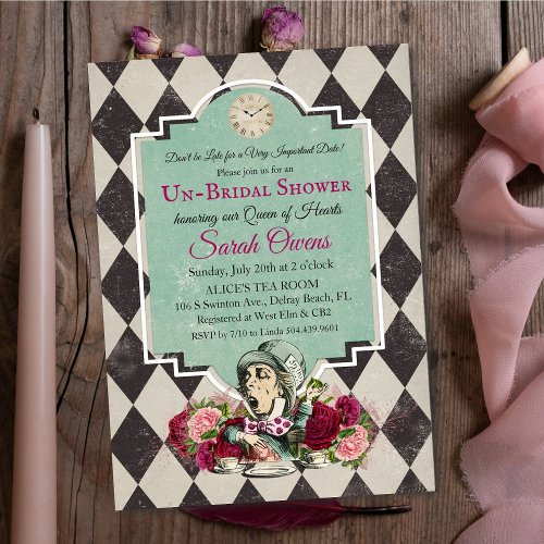 Alice in Wonderland Bridal Shower Invitation