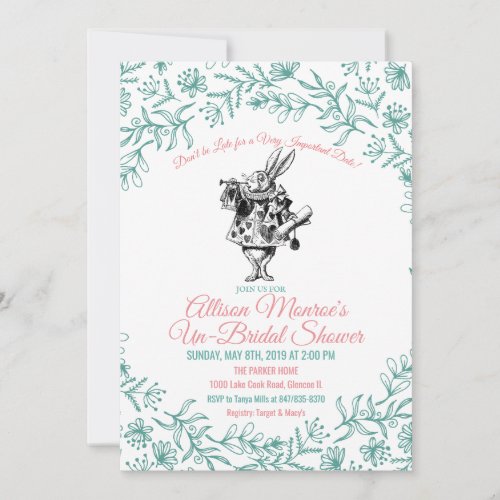 Alice in Wonderland Bridal Shower Invitation