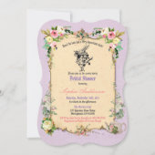 Alice in Wonderland bridal shower invitation tea (Front)