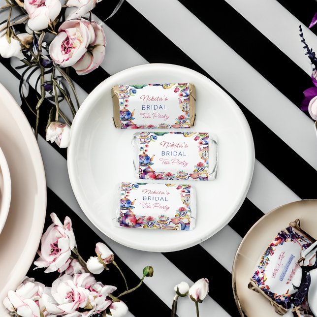 Alice in wonderland bridal shower tea party favors (Alice in wonderland bridal shower tea party favors personalized mini Heshey chocolates candy favors)