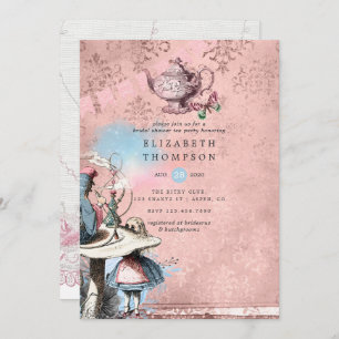 Alice In Wonderland Bridal Shower Tea Party Invitation