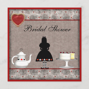 Alice in Wonderland Bridal Shower Tea Party Invite