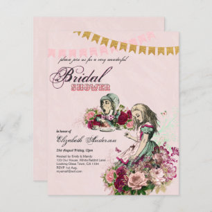 Alice in Wonderland Bridal Shower Tea Party Invite