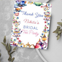 Alice in wonderland bridal shower thank you card