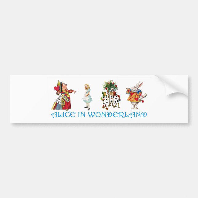 ALICE IN WONDERLAND BUMPER STICKER (Front)