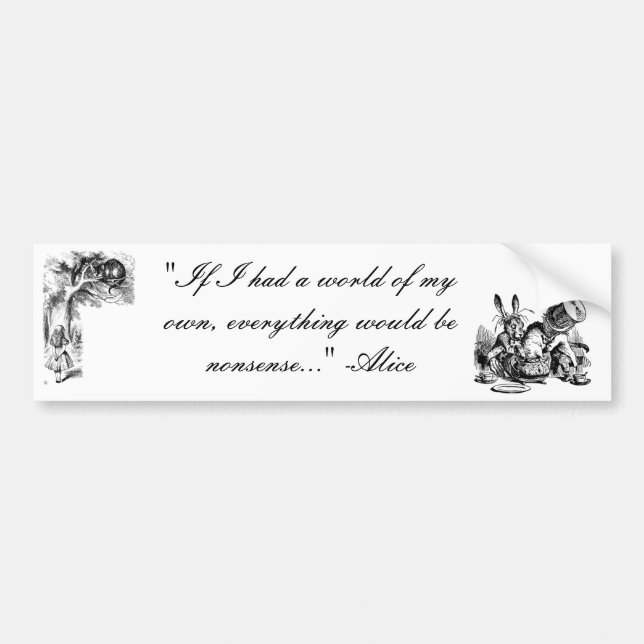Alice in Wonderland Bumper Sticker (Front)