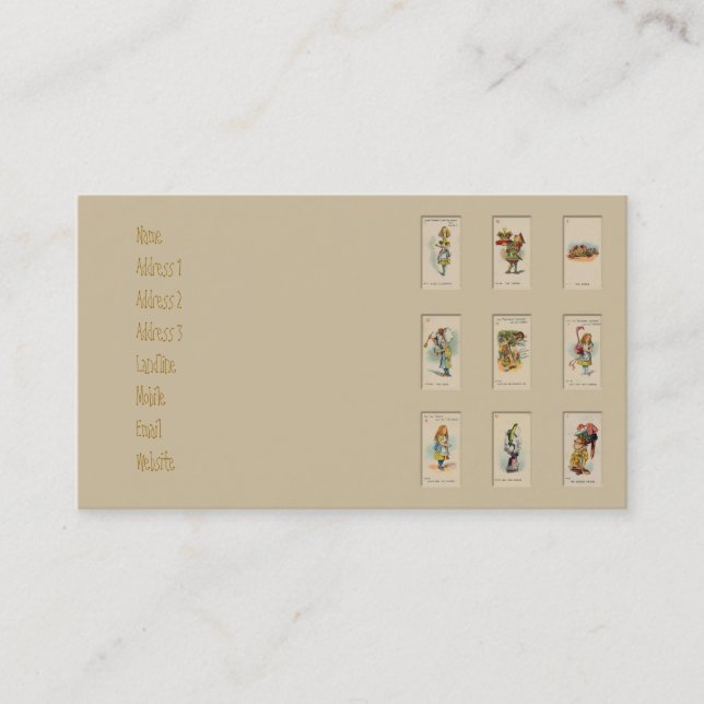 Alice in Wonderland Business Card (Front)