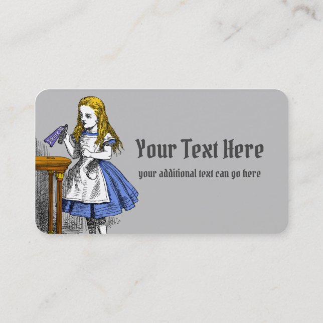 Alice in Wonderland Business Card (Back)