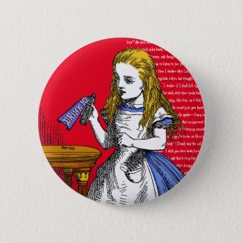 Alice In Wonderland Button by WaywardMuse at Zazzle