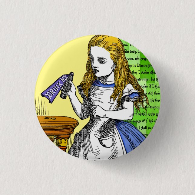 Alice in Wonderland Button (Front)