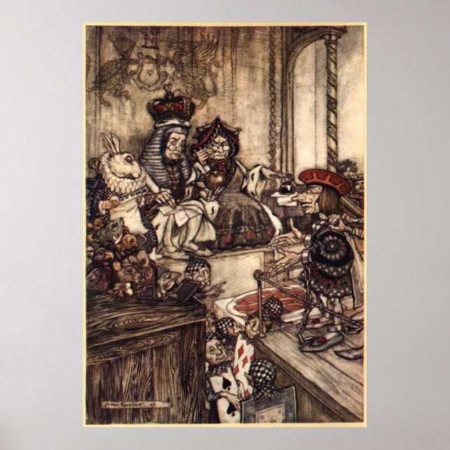 Alice In Wonderland by Arthur Rackham Poster (Front)