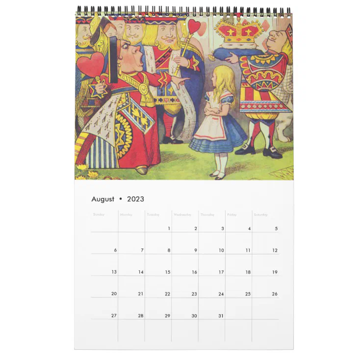 RR 2020 Calendar Wall Alice in Wonderland Russian Целый год в стране чудес NEW 