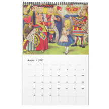 Utk 2022 Calendar Alice In Wonderland Calendars | Zazzle