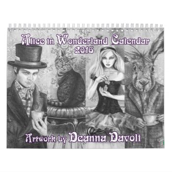 Alice In Wonderland Calendar 2016 Deanna Davoli by Deanna_Davoli at Zazzle