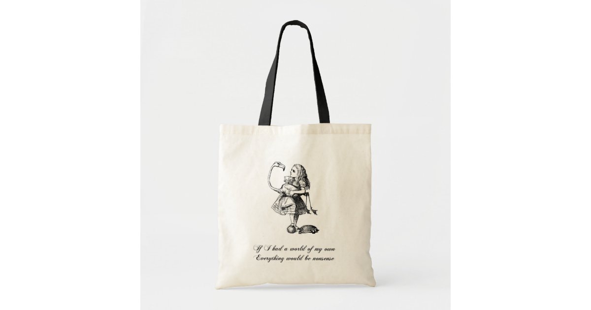 NEW Alice In Wonderland Canvas Tote Bag