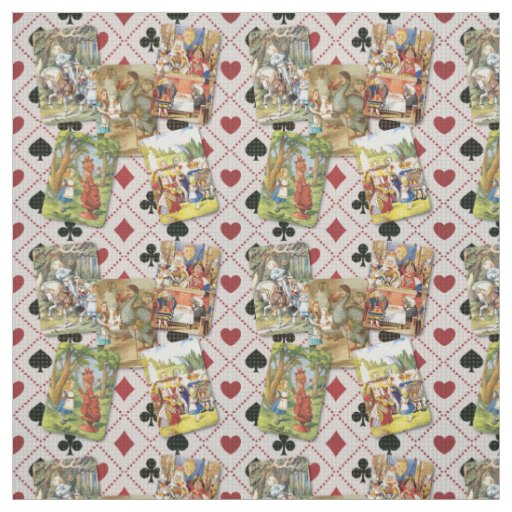 Alice in Wonderland Card Design B Fabric