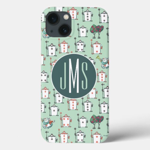 Alice In Wonderland  Card Soldiers _ Monogram iPhone 13 Case