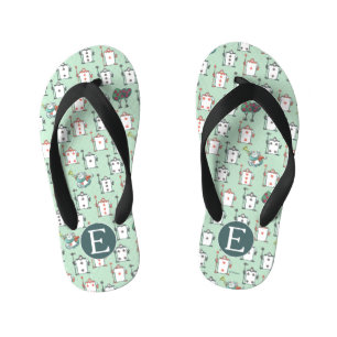 Alice In Wonderland Card Soldiers - Monogram Kid's Flip Flops