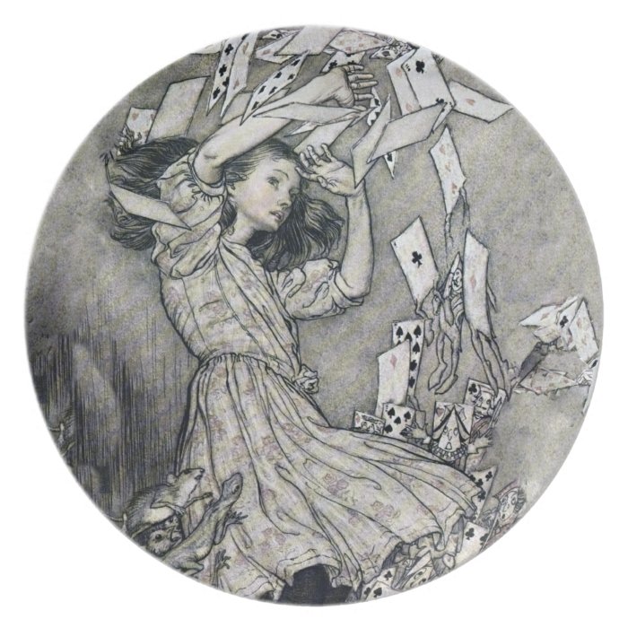 Alice In Wonderland Cards Attack Rackham Dinner Plates