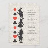 Alice in Wonderland Cards Tea Party Birthday (Front/Back)