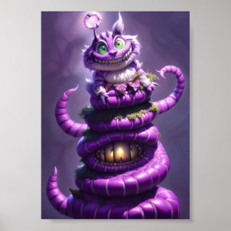 Alice in wonderland cat poster