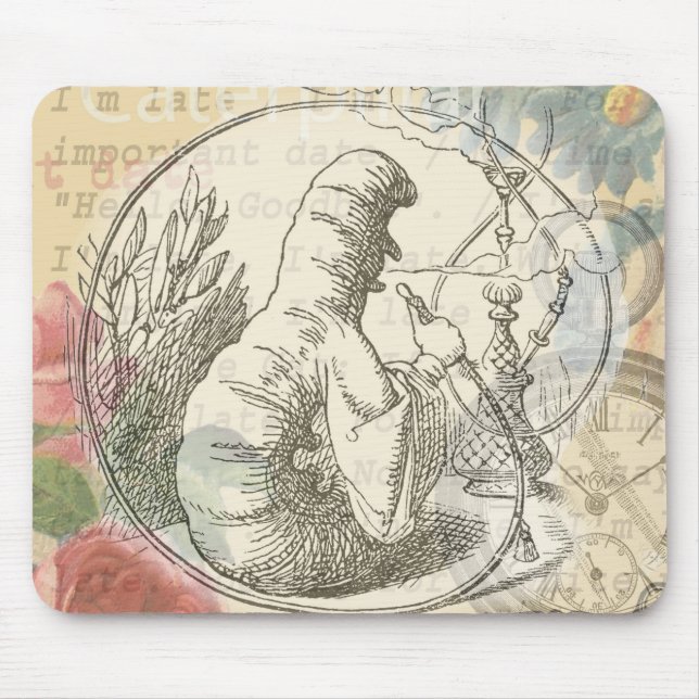 Alice in Wonderland Caterpillar: Original Tenniel  Mouse Pad (Front)