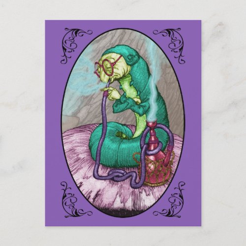 Alice in Wonderland _ Caterpillar Postcard