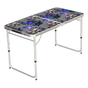 Alice in Wonderland Caterpillar Smoking Flowers Beer Pong Table