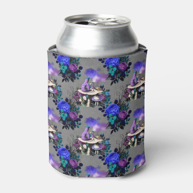 Alice in Wonderland Caterpillar Smoking Flowers Can Cooler (Can Front)